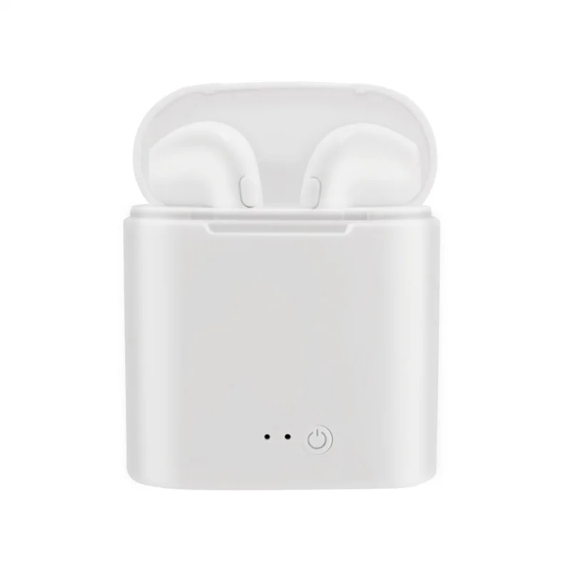white white earphone I7 I7s TWS Мини Bluetooth наушники 4,2 Беспроводные наушники с зарядным устройством Автомобильная гарнитура с микрофоном для IPhone мобильного телефона - Цвет: white white earphone
