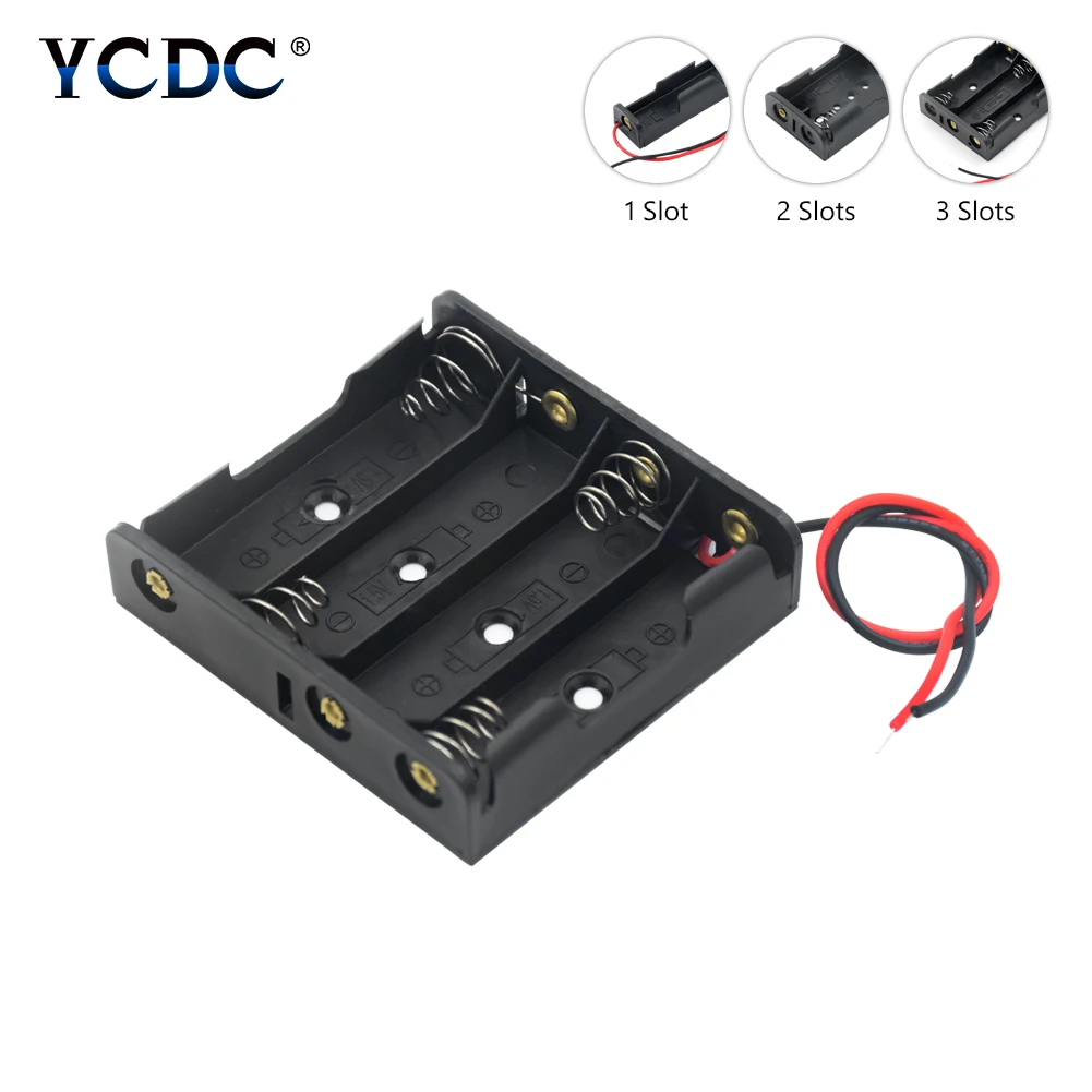

50Pcs 1.5V 1.2V AA Battery Case Holder ABS Box 1/2/3/4 Slots Easy Power Solutions Rechargeable LR6 Cell Easy Power Bank Case