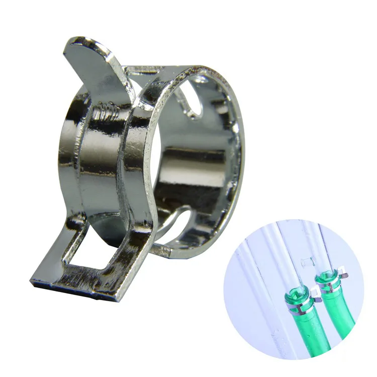 Шланг для воды аквариума металлический зажим фиксации женский материал из