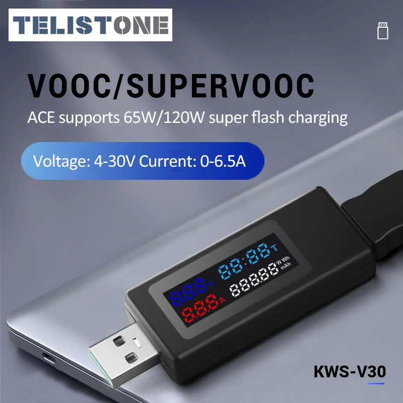 

USB-тестер, 6 в 1, с IPS дисплеем