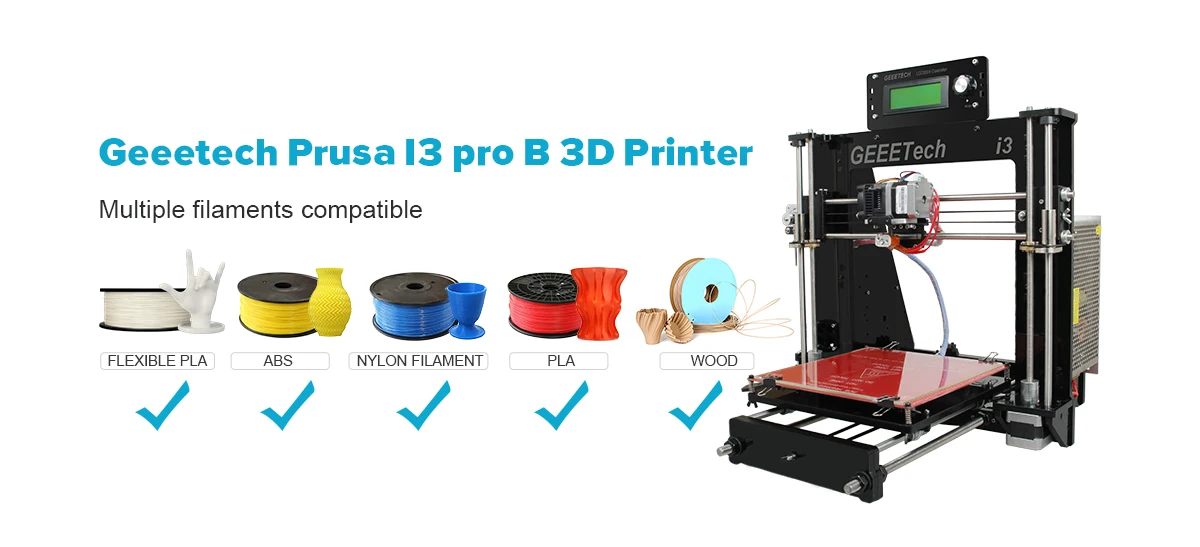 Geeetech I3 Pro B 3d принтер акриловая рамка новые Reprap Prusa DIY наборы Высокая точность Impressora ЖК зарубежный склад