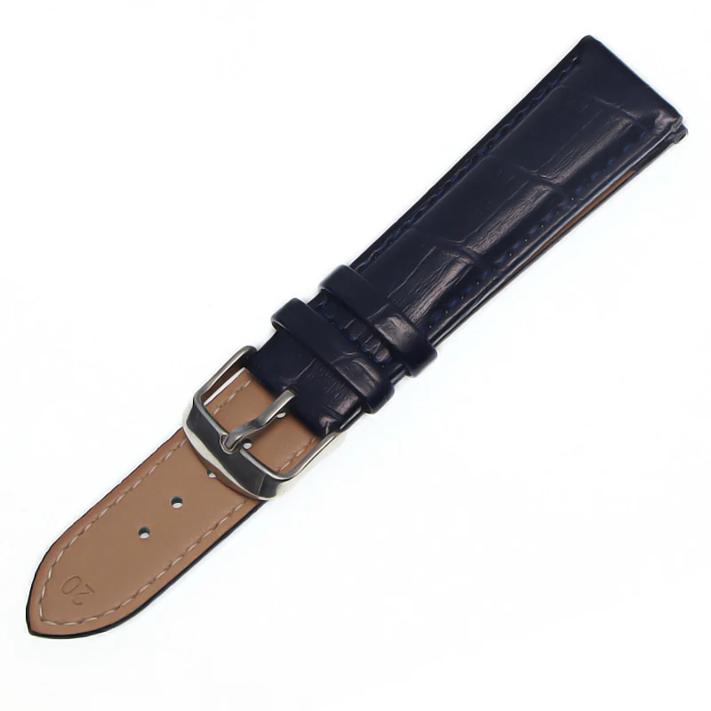 Black Watch Bands Strap Watchband Leather Men Women Genuine 12mm 14mm 16mm 18mm 20mm 22mm Watch Strap  Watch Belt