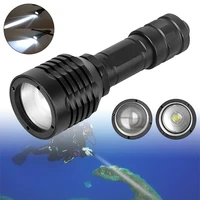 securitying diving flashlight l2 led hard light underwater 1600lm waterproof 3 mode diving rotary zoom glare spotlight lights