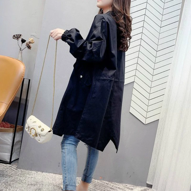

Trench Coat Women Leisure Large Size Loose Simple Zipper Solid Daily Outwear All-match Elegant Harajuku Korean Style Chic Tendy