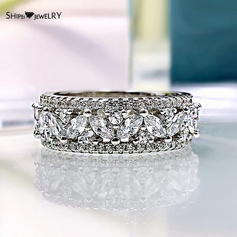 

Шипай 925 стерлингового серебра огранка маркиза создан Муассанит Камень Обручальное кольцо роскошные кольца для женщин, хорошая бижутерия ю...