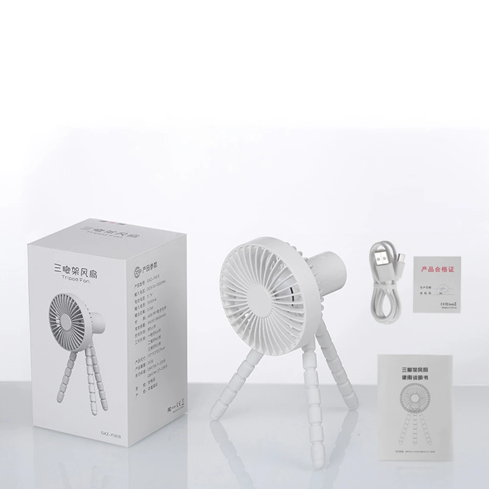 

Silent Summer Electric Fan Portable Table 3 Speed Regulation Handheld Fan USB Rechargeable Outdoor Travel Air Cooler Fan