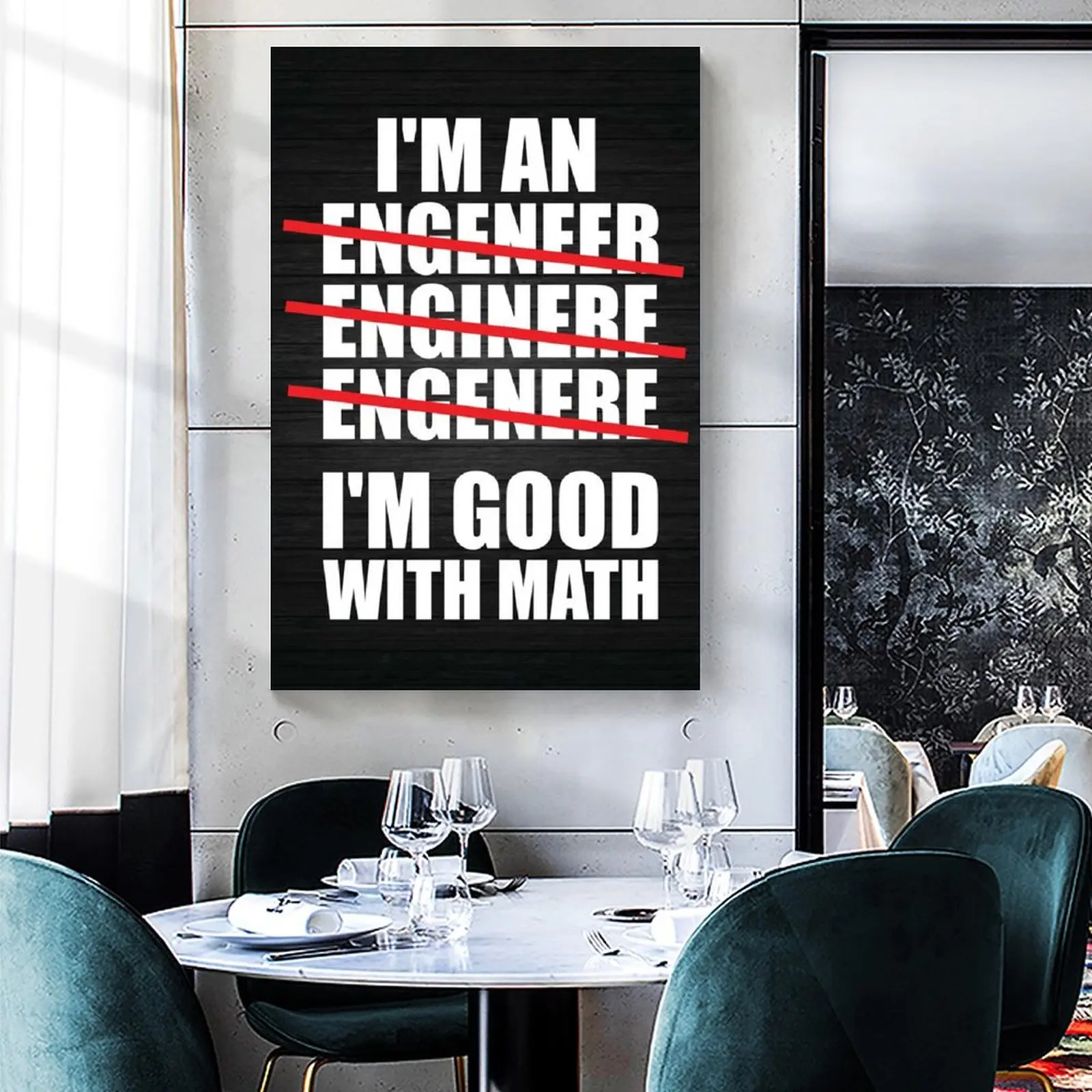 Инженер хорошо в математике постеры эстетика домашний офис Настенный декор и