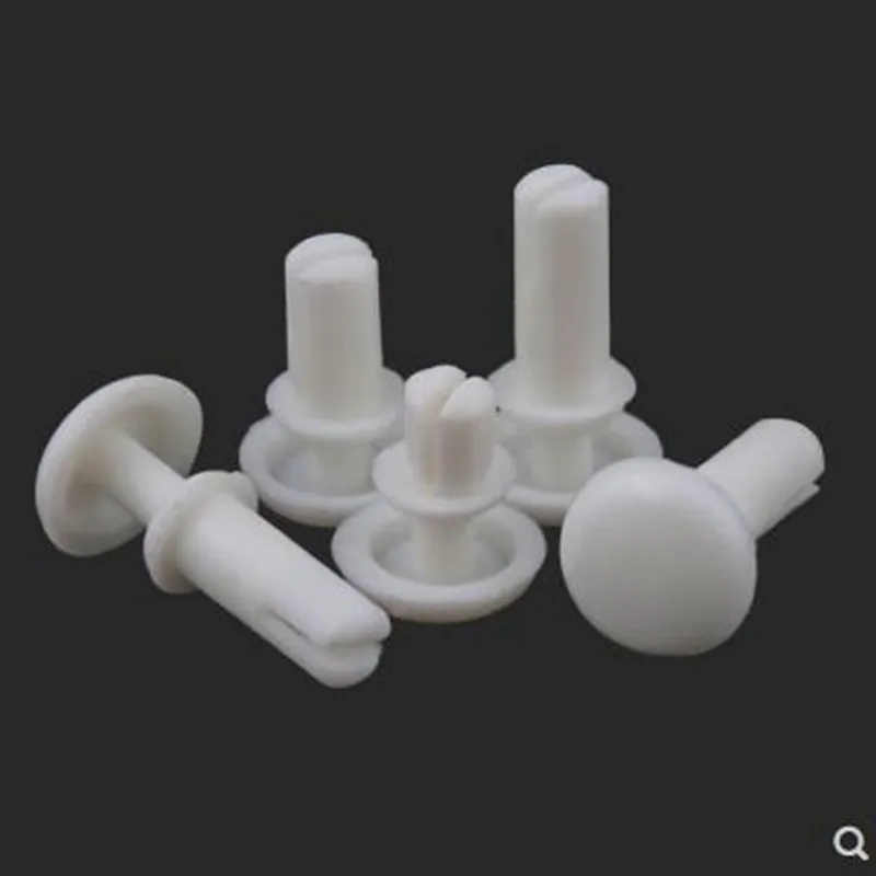100PCS R2 R2.6 series white or black round head push Nylon Rivet Plastic Snap | Обустройство дома