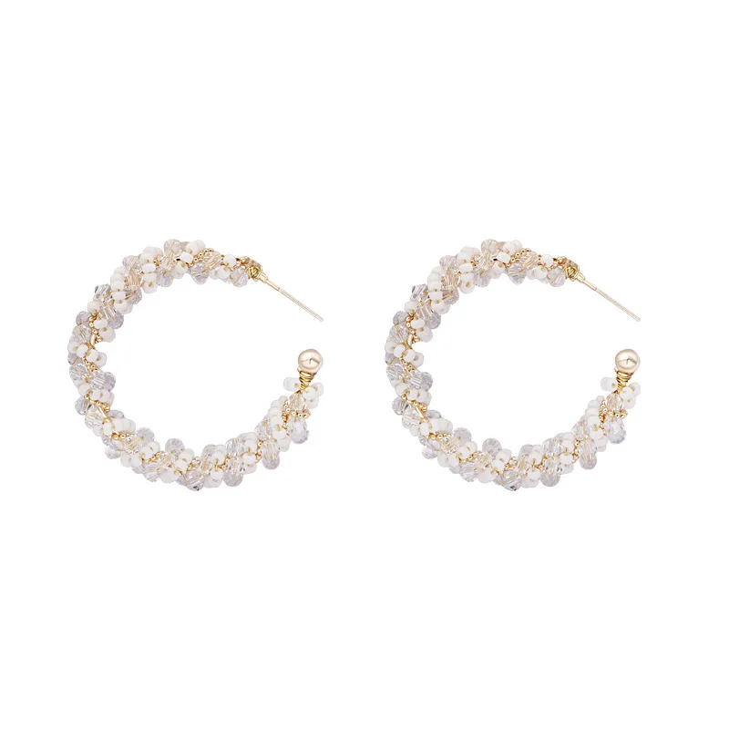 

ZDMXJL 2021 New Fashion Women's Earrings Fine Circle Crystal Round Earrings For Women Party Girl Jewelry Gifts Drop-shipping