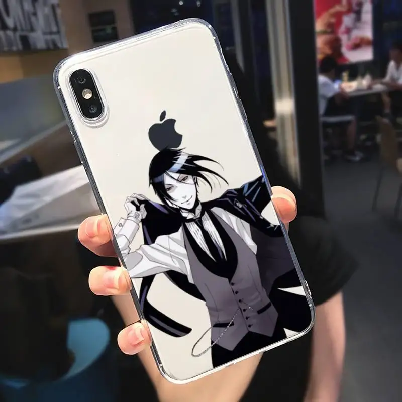 

Black Butler Japan anime Phone Case Transparent soft For iphone 5 5s 5c se 6 6s 7 8 11 12 plus mini x xs xr pro max