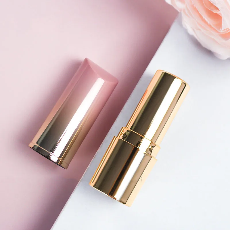 Пустые тюбики для губ персиковые розовые золотые градиентные помады пустые