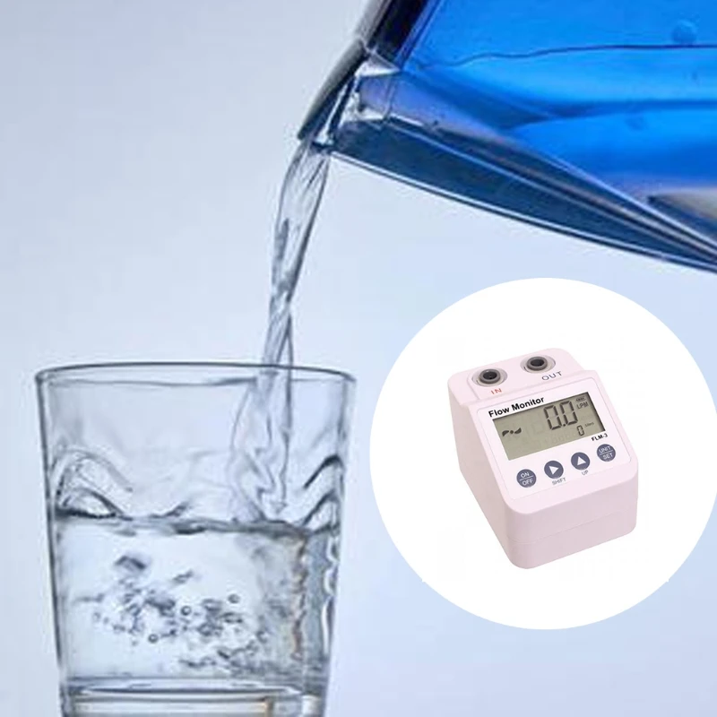 

Water Purifier Electronic Digital Display Monitor Filter Water Flow Meter Alarm and Power Save Function Water Flowmeter