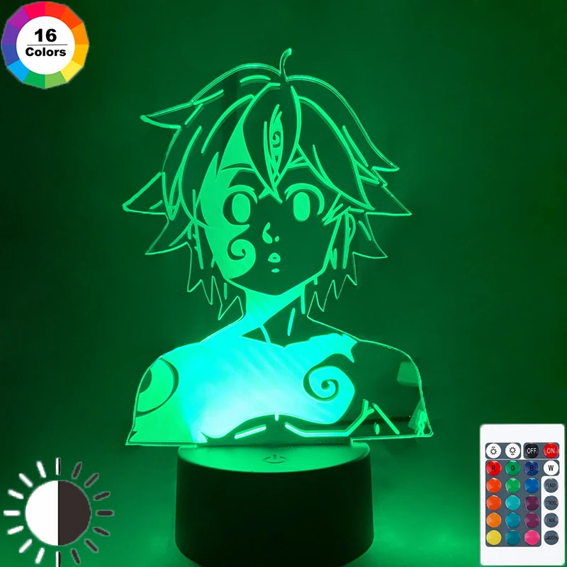 Акриловый 3D Ночник светильник манга семь смертных грехов гаджет для домашней