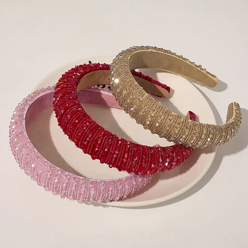 

Fioday New Full Crystal Baroque Women Headbands High Quality Sparkly Luxurious Rhinestones Hair Band Girls Accessories Wholesale