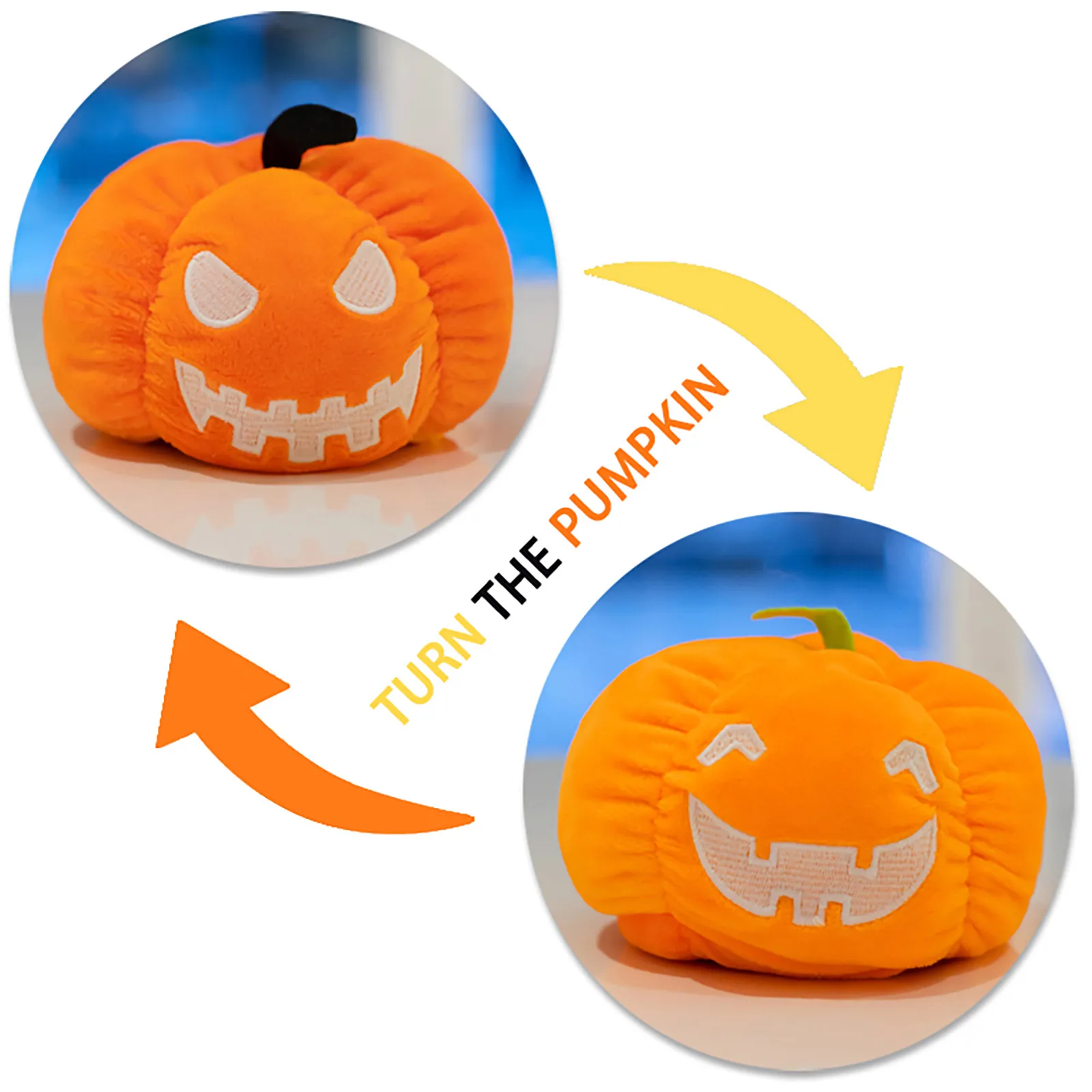 Флип светящийся призрак плюшевые игрушки Хэллоуин Кукла двустороннее