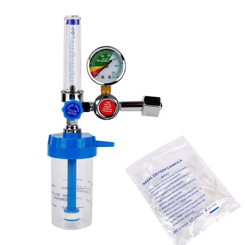 

Oxygen Pressure Reducing Valve Regulator G5/8 Flow Meter Absorber Buoy Type Inhalator Pressure Gaug for Inhalator