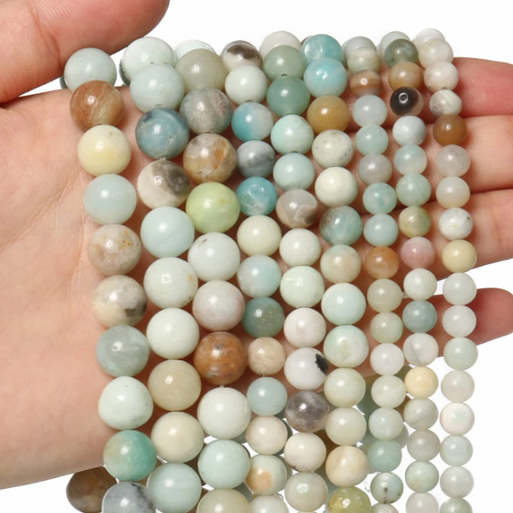 

Natural Stone Loose Beads Turquoises Aquamarines Jaspers Crystal Healing Power Jewelry Making Diy Bracelet Necklace