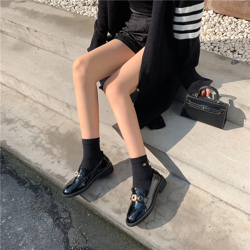 

CONASCO 2021 Brand Design Woman Pumps Genuine Leather Spring Autumn New Rhinestone Shallow Round Toe High Heeled Shoes Woman