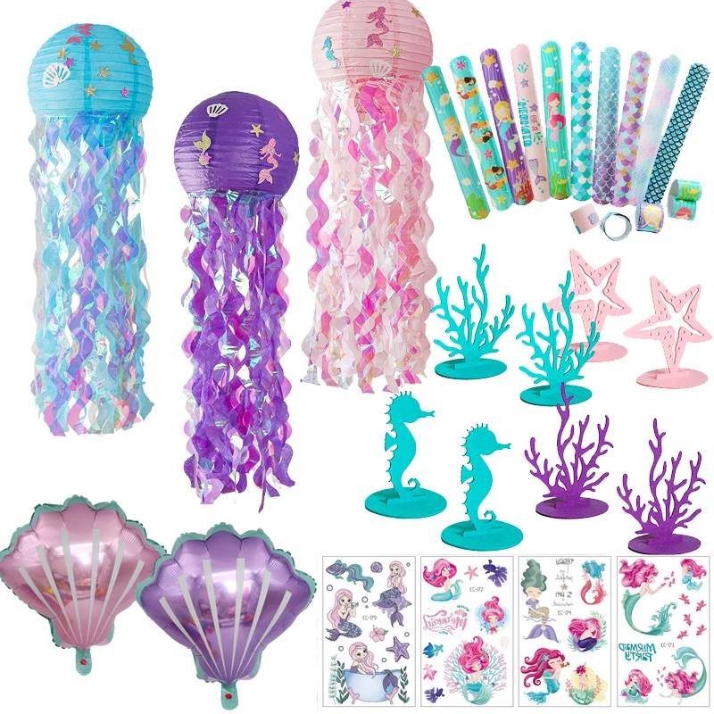 Тема русалки вечерние декор в виде морской звезды ракушки Фонари День рождения