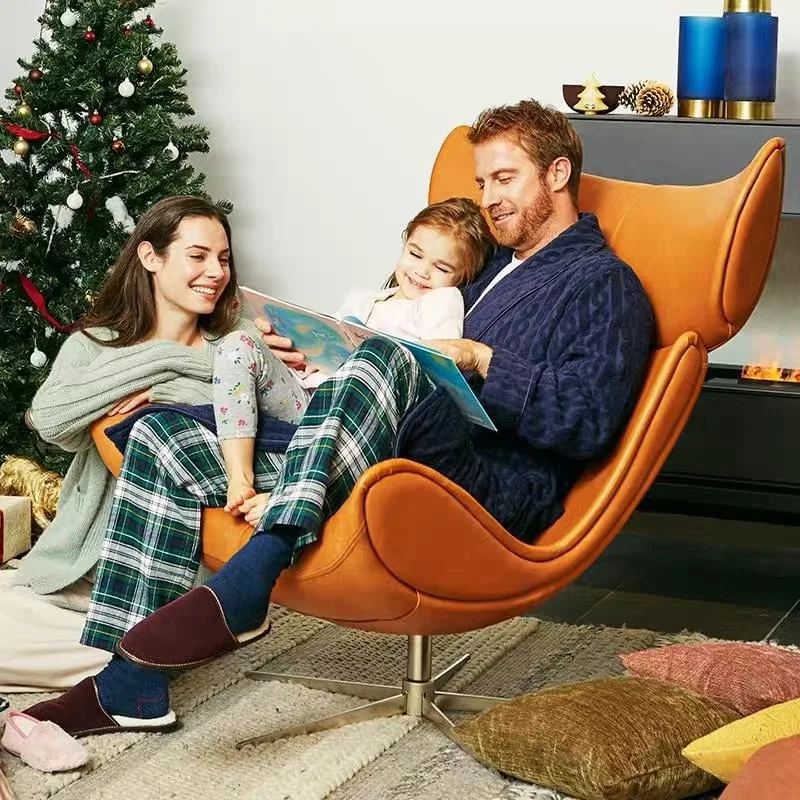 Модный скандинавский шезлонг для взрослых балкона кожаный стул ленивых