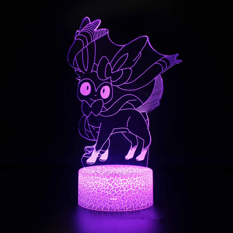 

Pokemon Charizard Eevee Anime Figures 3D Led Night Light Color Changing Model Action Lampara Collection Brinquedos Figm