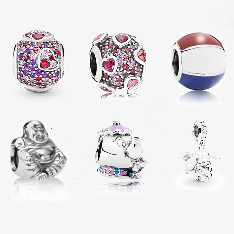 

2020 Новое высококачественное 925 пробы Серебряное асимметричное сердце, полное любовное очарование, классические универсальные бусины-подар...