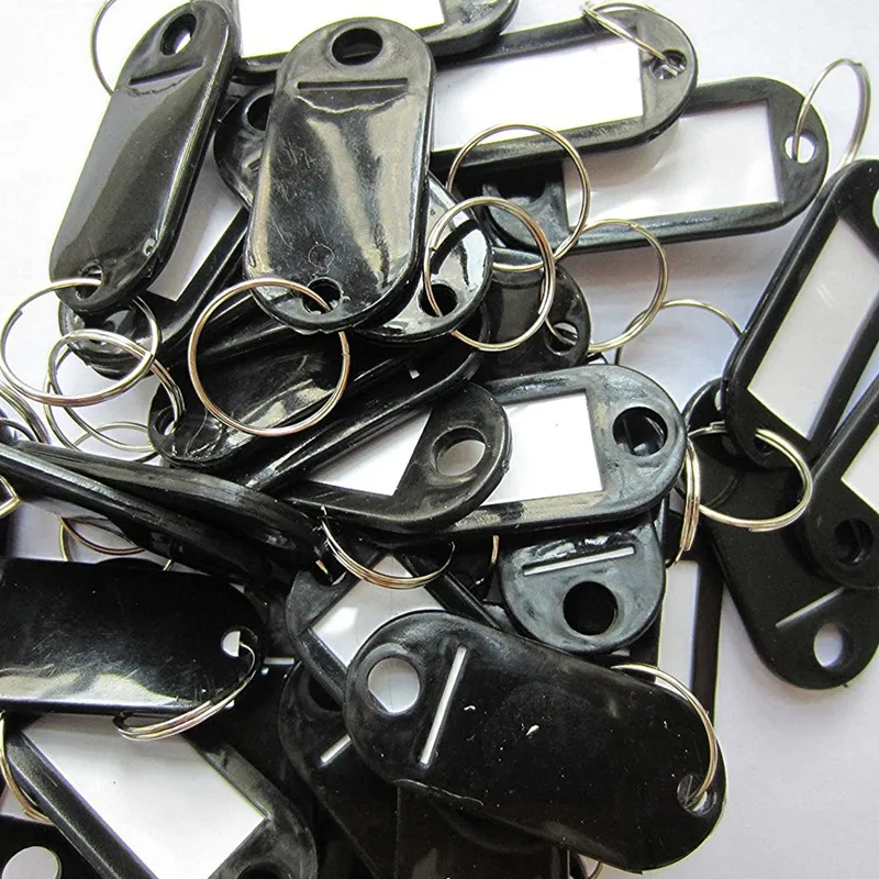 

20 Pcs Assorted Key ID Label Tags Split Ring Keyring Keychain