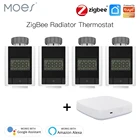 Термостатический клапан радиатора Tuya ZigBee 3,0, домашний термостат, нагреватель, TRV Голосовое управление с Alexa Google Home Smart Life