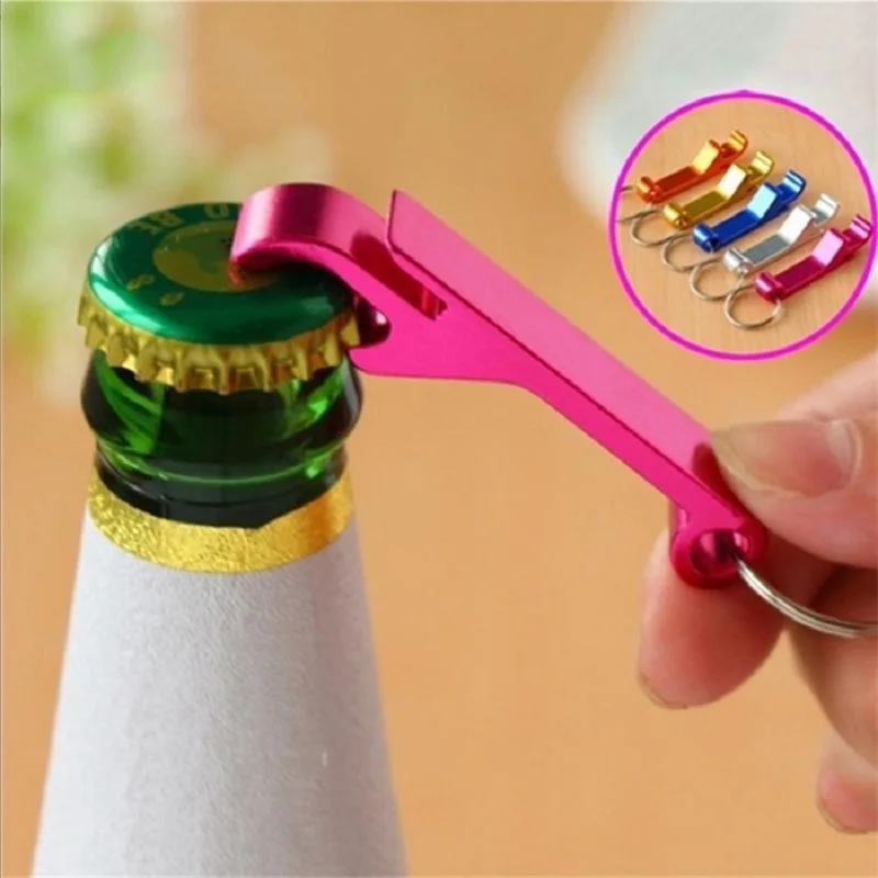 4 в 1 открывашка виде ключа с кольцом брелок Портативный для ключей металлический