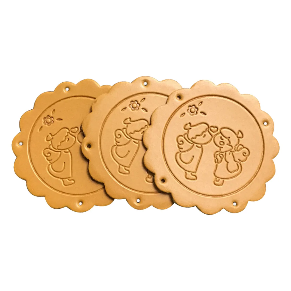 Кожаные этикетки ручной работы с изображением любящих ангелов подарочные