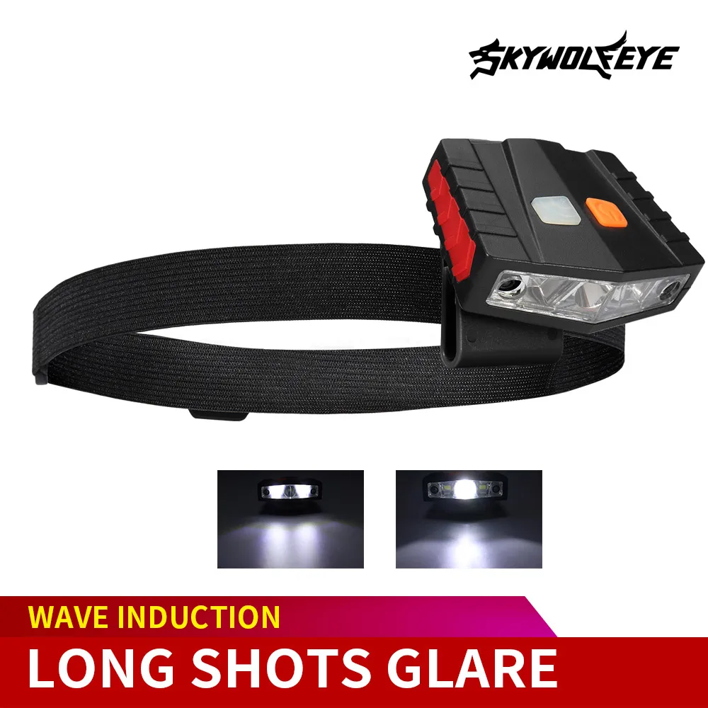 Налобный фонарь сенсорный датчик долговечный энергосберегающий Индукционная