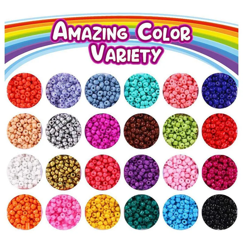 Jewelry Making Kit Beads for Bracelets - Bead Craft Set Glass Pony Seed Letter Alphabet DIY Art and Valentine H | Украшения и