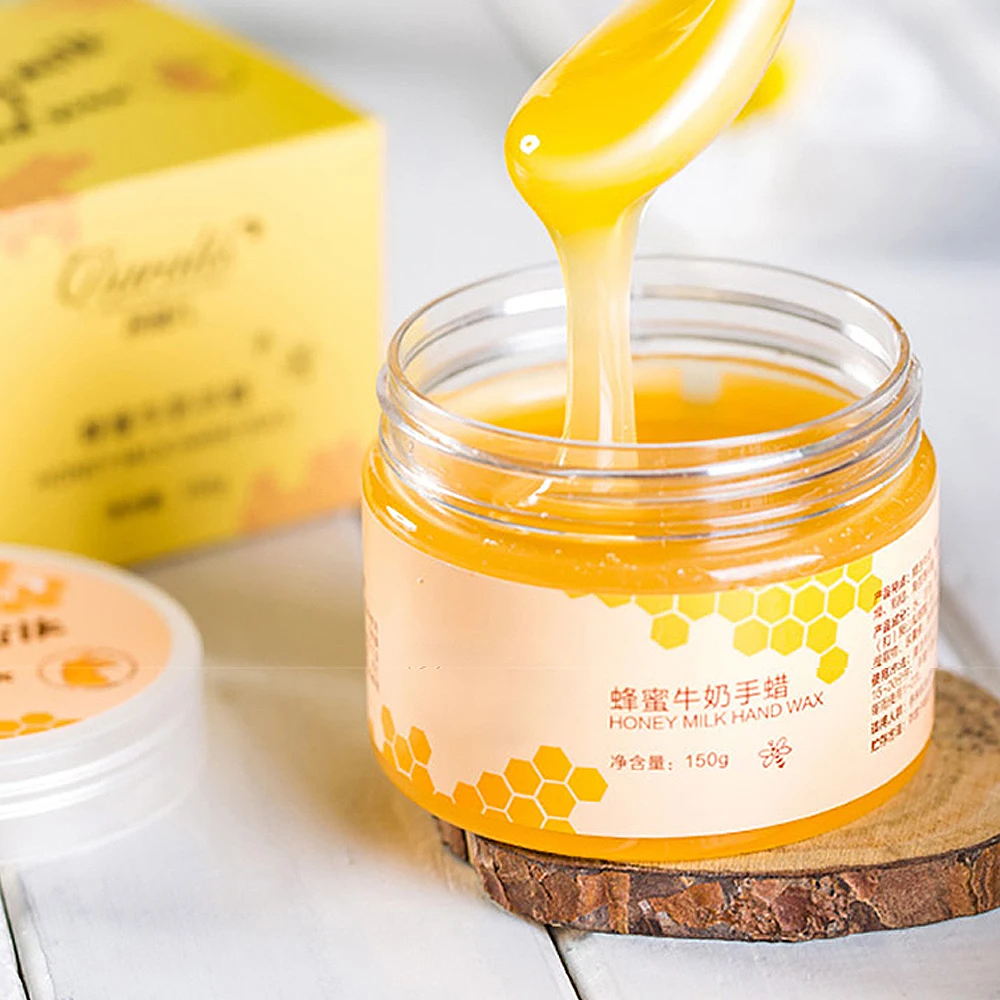 Молоко Мёд парафиновая ванночка воск Маски для рук увлажняющее Отбеливающее