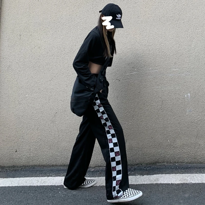 

Wide Leg Pants for Women Spring Autumn Korean Straight Casual Long Capris Fashion Brand High Waist Black Sweatpants New Trousers