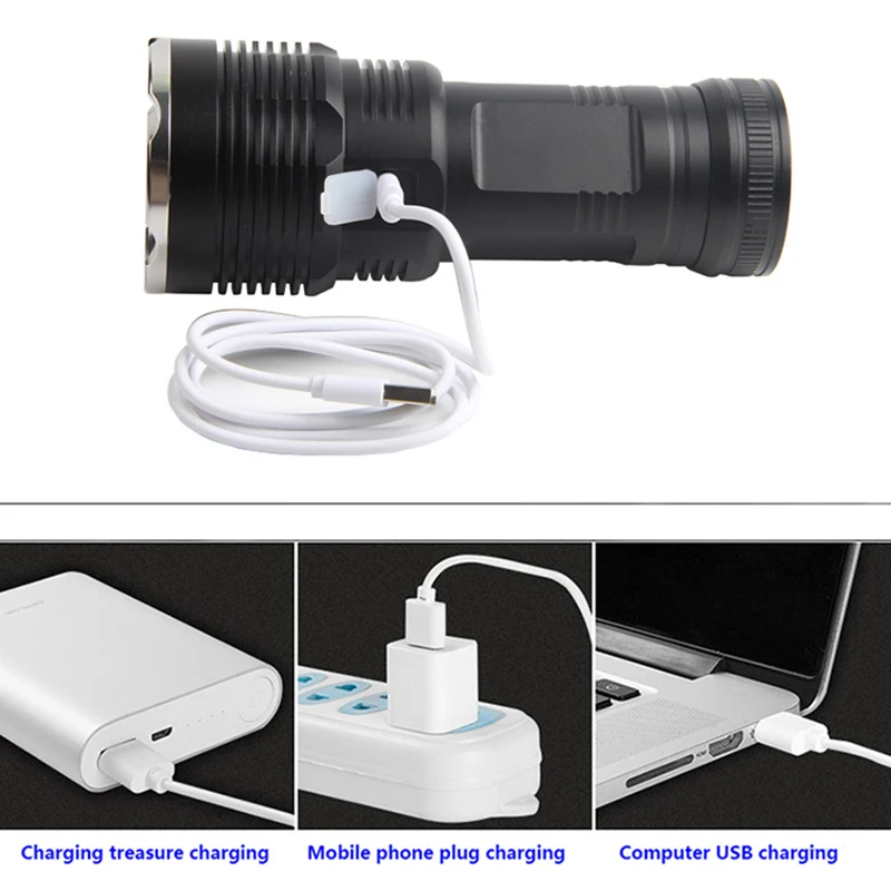 Походный светильник светодиодный фонарь Cree xhp50 с прямой зарядкой 4*18650 на батарейках светодиодный перезаряжаемый светильник-вспышка портативные фонари