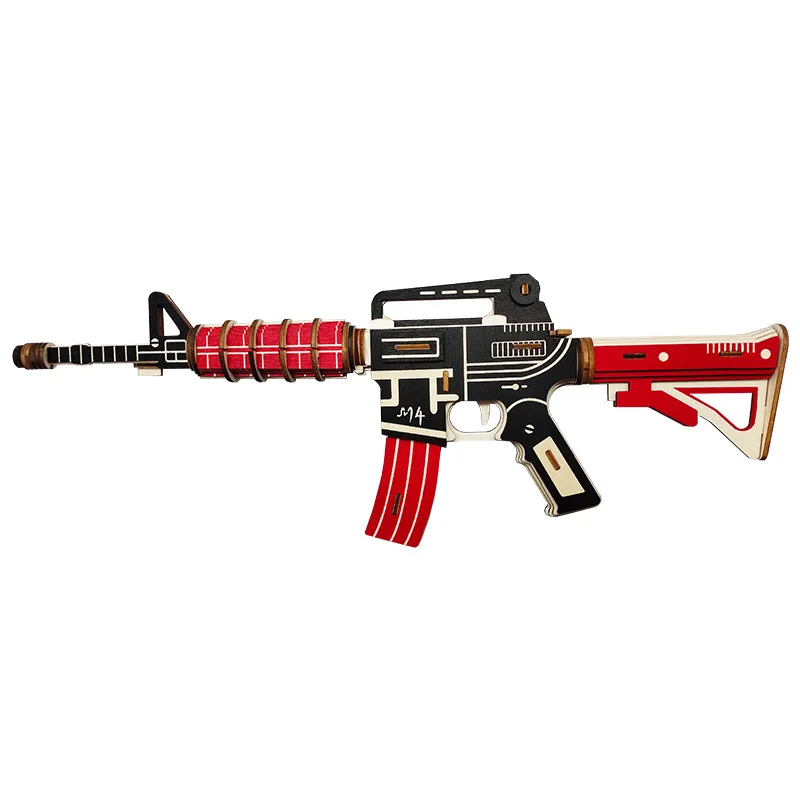 

Wooden 3d Puzzle Kids Toys Boys Wood Toys Puzzles for Adults Childen Kids Rubber Band Gun Drewniane Zabawki 3d Puzzle BE50PT