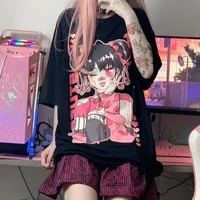 japanese streetwear e girl anime tshirt clothes original god graphic top harajuku kawaii summer tops for women 2021 cartoon