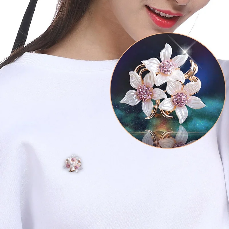 

1pc High-end Simple Flower Brooch Silk Scarf Buckle Brooch- Main Color Women's Shirt Dress Accessories New Fashion