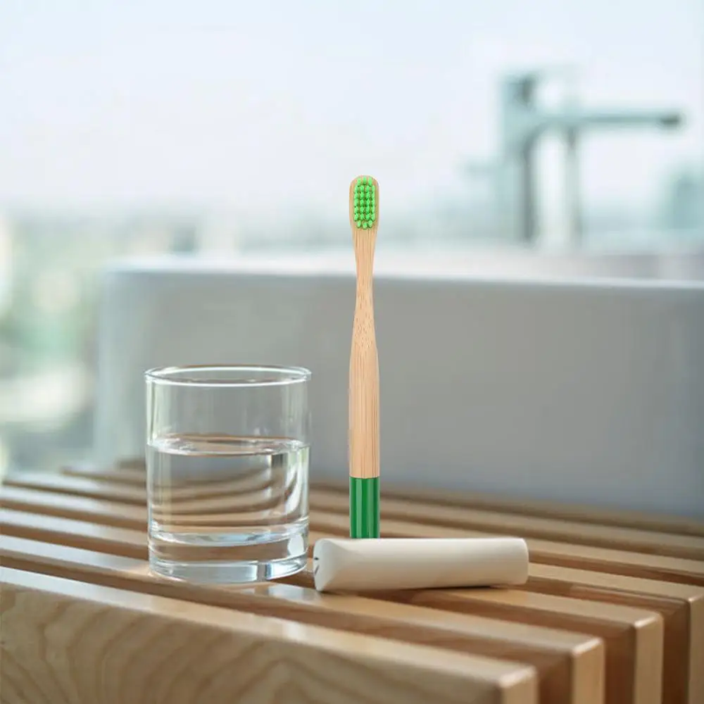 Детская бамбуковая зубная щетка биоразлагаемая устойчивая без бисфенола