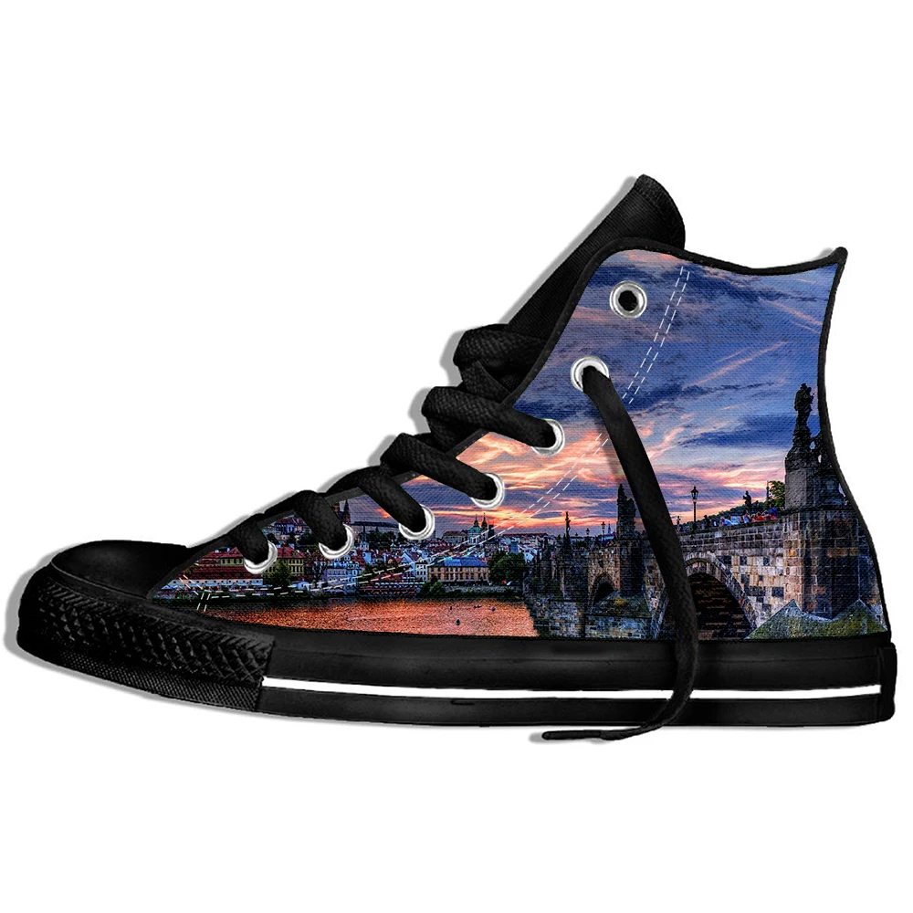 Prague City Printing Men/women Summer Sneakers Brand Design Czech Republic Casual Shoes | Обувь