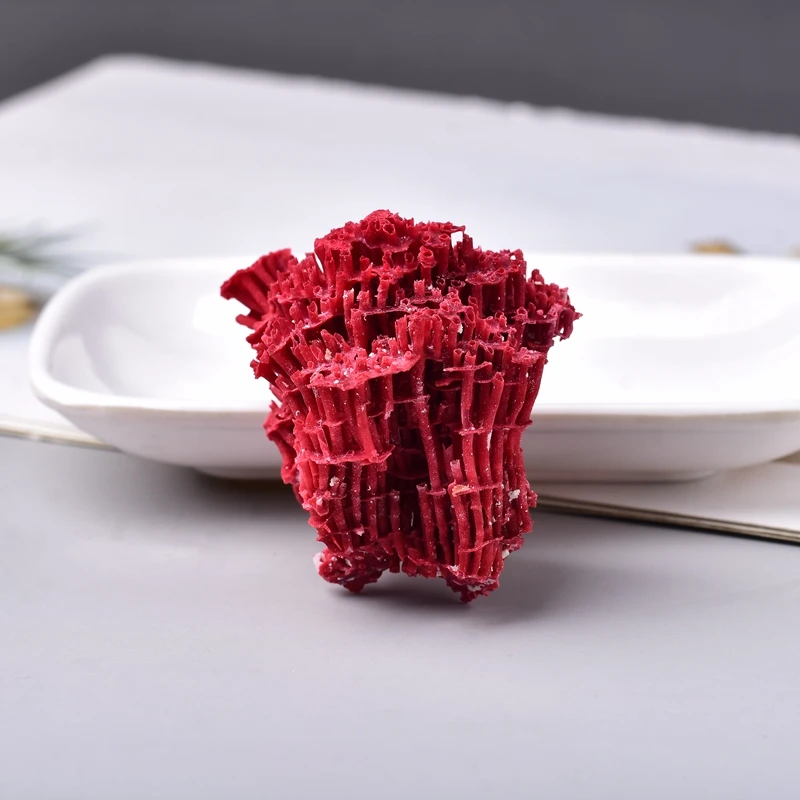 Натуральный красный кристалл кварца Коралл кластер каменные минералы образца