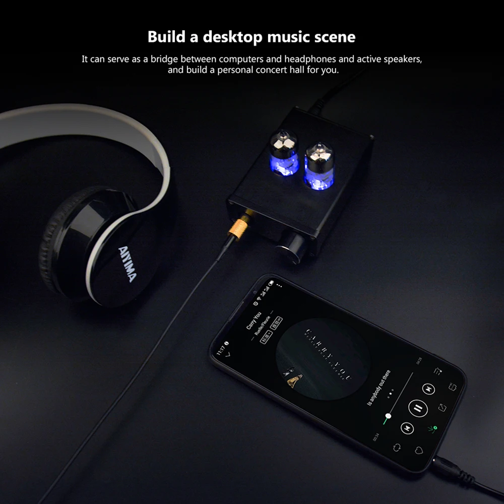 AIYIMA Hi Fi вакуумный 6J9 ламповый усилитель стерео PCM2706 USB DAC декодер мини домашний