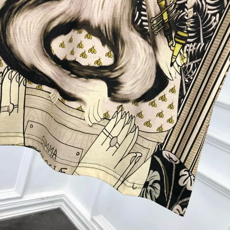 

AELESEEN Runway Fashion Plus Size T-Shirt 2020 Women/Men Summer Loose Cotton T-Shirt Flower Animal Print Casual Holiday T-Shirts