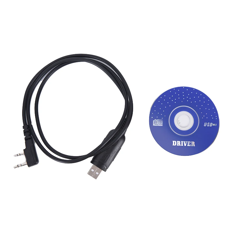 

USB Programming Cable&CD for Baofeng UV-5R UV-3R+ VEV-3288S For FDC handheld Radio FD-268A for KenWood two-pin RIBLESS