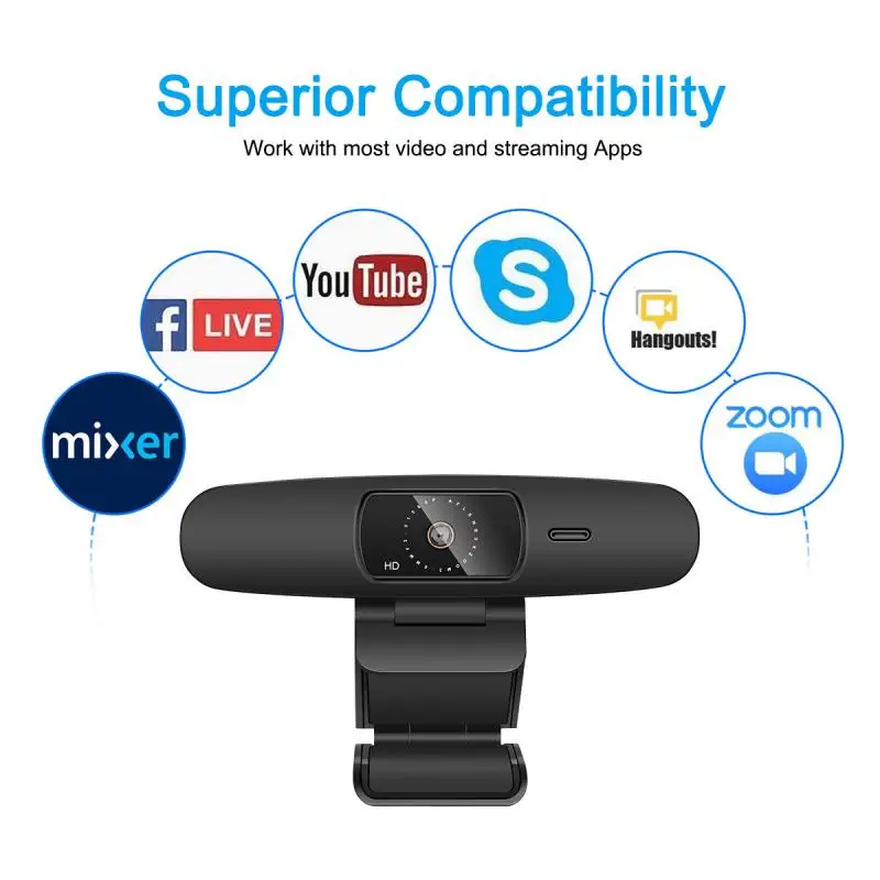 Веб камера с разрешением Full HD 1080P мини веб микрофоном usb камеры для Mac Lenovo