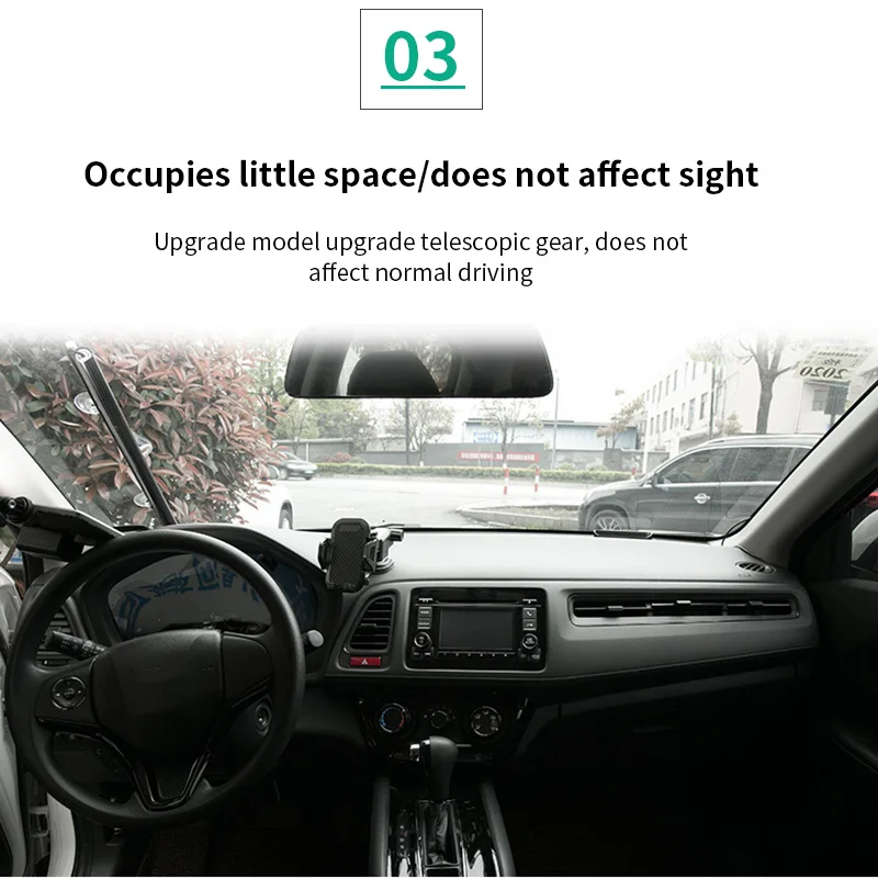 Автомобильная телескопическая затвор на лобовое стекло черная прочная