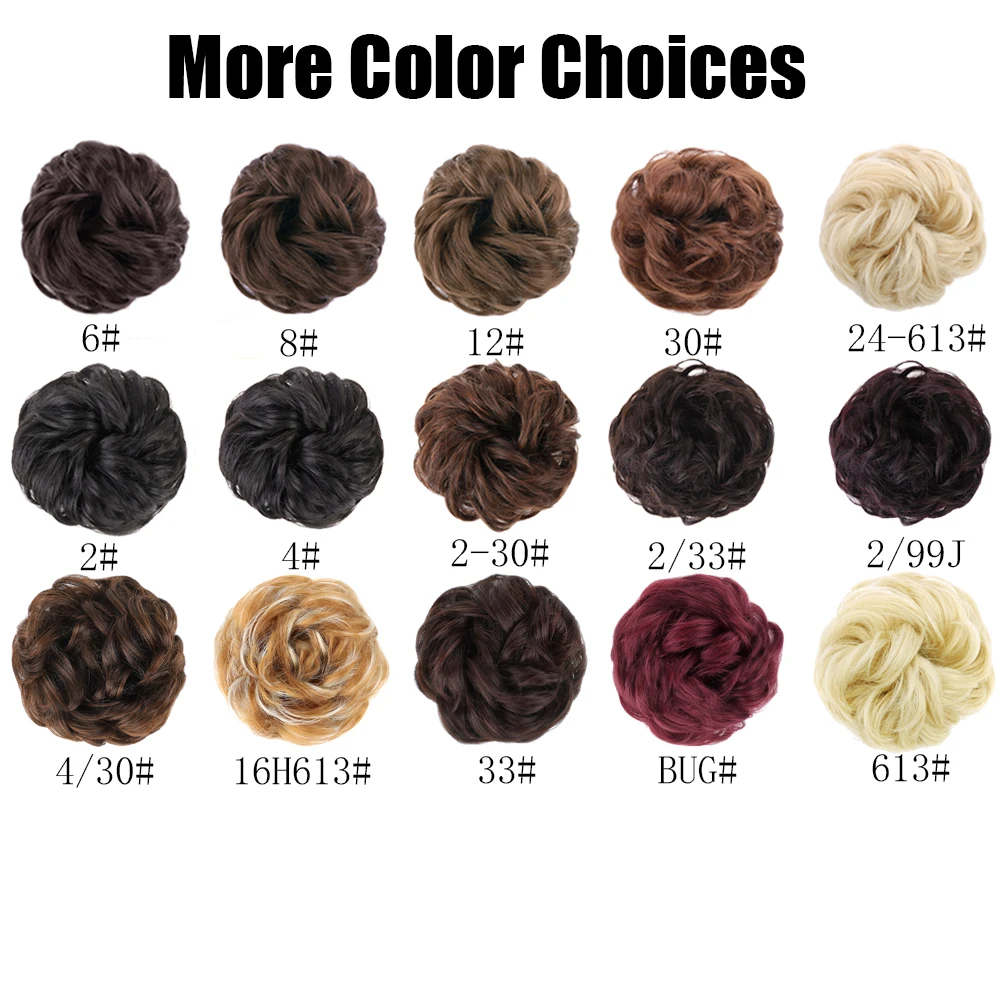 Грязный пучок волос для женщин шиньоны наращивания синтетический парик кольцо