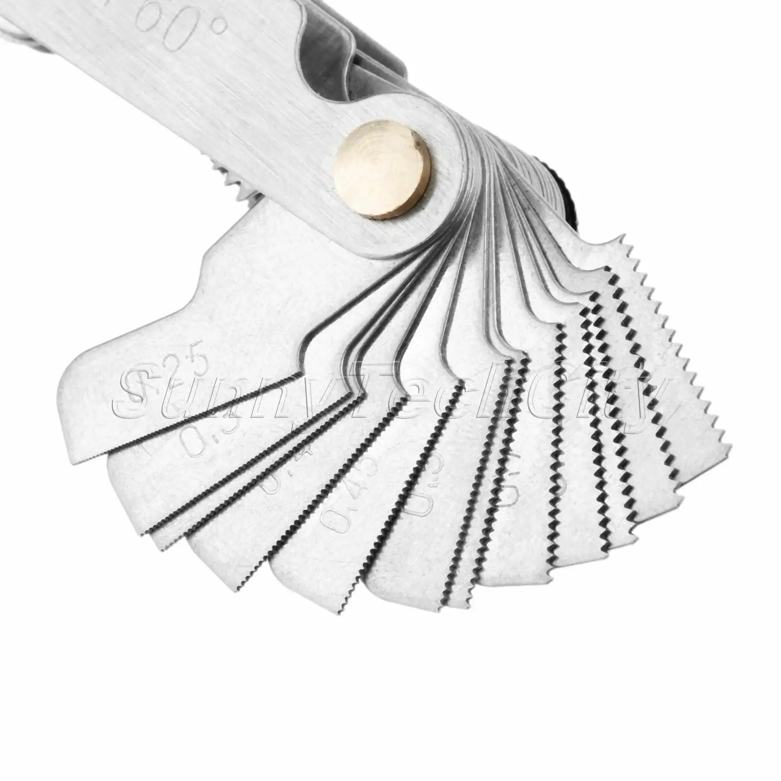 

4Pcs Steel Metal Measure Whiwortk 55 Metrisch 60 Center Pitch Gauge Ispection Tool Set