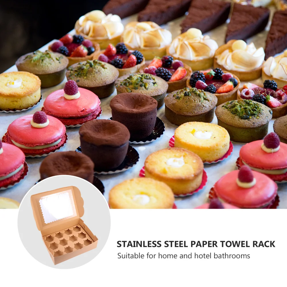 

12PCS Cupcake Box Packaging Container Storage Box Cake Decor Without Ribbon