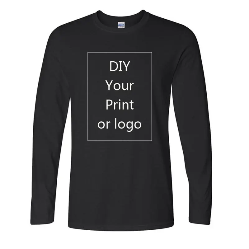 Новая футболка Повседневная Мужская хлопковая с длинным рукавом размера плюс